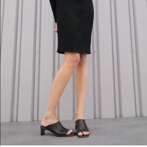 COPY - Zara minimalist heeled leather mules